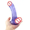 6-Zoll-Echtdildo mit starkem Saugnapf, transparent, blau, PVC, Simulation, Penis, Vagina, Arsch, Massagegerät, Sexspielzeug für Frauen, Sex8885522