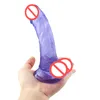 Dildo reale da 6 pollici con una forte tappuca di aspirazione trasparente blu simulazione in PVC Simulazione Penis Vagina Massager Sex Toy per sesso femminile5880867