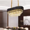 Lustre moderne à LED éclairage pour salon salle à manger lustres de plafond modernes en cristal de luxe pendentif lumières suspendues