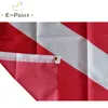 Plongeur vers le bas drapeau plongée sous-marine bannière Padi bateau 3*5ft (90 cm * 150 cm) Polyester drapeau bannière décorations pour la maison
