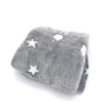 Magic Glow in the Dark Fleece Filt Throw Grey Stars / Moon New Plush Furry Throw Warme Philt Nursery Bedding Filtar Swaddling