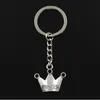 20st / Lot Key Ring Keychain Smycken Silverpläterad Crown Charms Pendant Key Tillbehör