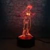 Japanese Naruto Anime Hatake Kakashi Uzumaki 3D Night Light Acrylic LED Lamp 7 Colors Change Bedside Toys For Children Xmas Gift1521488