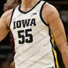 Баскетбольная одежда колледжа на заказ Iowa Hawkeyes Basketball Лука Гарза Джерси Джо Вискамп Патрик Маккаффери Киган Мюррей Си Джей Фредрик