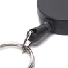 Black Wire Rope Keychain 65cm Badge Reel Retractable Recoil Anti Lost Ski Pass Id Card Holder Outdoor Key Ring Keyring Accessories9265808