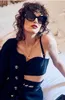 Groothandel-2019 Nieuwe Mode Cateye Zonnebril Dames Vintage Retro Cat Eye Wide Leg Designe Sunglasses Vrouwelijke Zwarte Shades Oversize UV