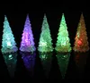 Acryl Weihnachtsbaum Kinder Licht emittierende Spielzeug LED Sieben-Farben-Kristall-Blitz-Nachtlicht Weihnachtsgeschenke Heißer Verkauf