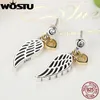 Fashion-100% 925 Sterling Silver Love Guidance Feather Stud Orecchini per le donne Gioielli di lusso Regalo originale fine XCHS428