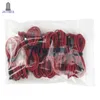 EW röd PVC-ljudkabel 3,5 mm röd man till kvinnlig m / f plug jack stereo ljud hörlurs förlängning kabelkabel för 3,5 mm hörlurar 500pcs