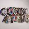 PU Pulseira Keychain Mármore Personalizado Leopardo Chaveiro Chaveiro Chaveiro Tassel Chaveiro Bracelete 32 Estilo Hha562