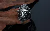 tendance de la mode de gros européens et américains titane acier bijoux accessoires lion alternatif tête anneau animal explosi