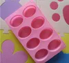 8-Cavity Oval Shape Soap Mold Silicone Chocolate Mould Tray Homemade Making DIY SN1885