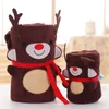 Flannel Christmas Blanket Cartoon Xmas Foldable Flannel Santa Claus Snowman Penguin Deer Pattern Carpet Washable 80*100cm Blanket