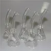 4,5 pouces Mini verre Bong Dab Rig narguilé avec bol gratuit coloré petit Pyrex Recycler fumer conduites d'eau plates-formes pétrolières cendrier