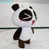 Disfraz de Panda inflable portátil de 2m, piel de melocotón, Panda para caminar, dibujos animados