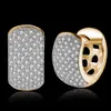 Luxury Designed Earring Single Row Romantic Champagne Gold Mosaic Zircon CliponScrew Back Earring Accessories Birthday Prom Gift548446006