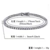 European and American tennis chains Hip-hop Tide Men's Bracelet Zircon-microencased 3mm Bracelet Tennis bracelet free shipping FHN46