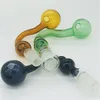 Burnik oleju Pyrex z Calabash Bubbler wygięte rury 14 mm 18 mm Samica samca dla bongów wodnych Pipe 4078110