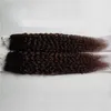 Afro Kinky Curly Heart Extension Micro Anéis 1G Brasileira Virgem Cabelo 200G Kinky Curly Micro Bead Links Remy Hair Extensões
