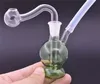 Mini Pocket Glass Oljebrännare Bong för oljeplattor Bongs Små rökning Vattenrör Dab Rig Ash Catcher med 10mm Man Glasolja Burne Pipe