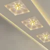 Modern Crystal LED Spotlight Corridor Hallway Aisle Porch Ceiling Light Recessed Lamp Home Living Room Balcony Stairs Lighting Fix217g