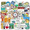 50pcsSet Cool Summer Stickers Kleurrijke meisjes en jongens schoolbenodigdheden Stiker voor kinderen op de laptop koelkast telefoon skateboard S6925902