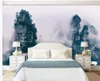 風光明媚な森の風景の背景の壁の壁画3 dの壁紙テレビの背景のための3D壁紙
