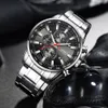 CURREN Watch Men039s Wristwatch with Stainless Steel Band Fashion Quartz Clock Chronograph Luminous pointers Unique Sports Watc7932709