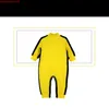 Gongfu manga comprida confortável simples amarelo bebê verão romper jumpsuit hot moda nova roupa infantil