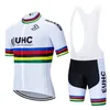 UHC Ciclismo Jersey set 2020 Pro equipo Ropa de CICLISMO para hombre Verano transpirable MTB bike jersey bib shorts kit Ropa Ciclismo3101204