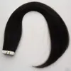 14 "16" 18 "20" 22 "24" Nastro Remy senza cuciture nelle estensioni dei capelli Nastro in PU invisibile con trama di pelle dritta 11 colori sulle estensioni dei capelli