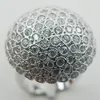 925 Sterling Silver Ring Mikropave Kristall Zirkon Vit Kristall Zirkon 925 Sterling Silver Ringstorlek 6 7 8 9 10 11 A02