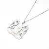 Stainless Steel Fashion Kenya Pendant Necklaces African Country Map Chain Jewelry Kenyans Gift