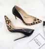 Mode Designer Leopard Print Hoge Hakken Vrouwen Sexy Pumps Plus Size Lady Dress Schoenen Puntschoen Teen 12 Cm Bridal Trouwschoenen