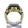 클래식 골드 크리스탈 지르콘 웨딩 화려한 보석 약혼 칵테일 파티 여성 남성의 반지 연인의 선물 보석을 울립니다
