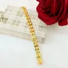 24K Gold Plated Chain Bracelets for Women or Men Fine Fashion Jewelry