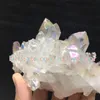 950g Wholesale Angel Aura Quartz Crystal Point Cluster aka Rainbow / Opal Aura Random Size Irregular Titanium Coated Raw Gemstone Specimen