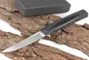 Ny kullager Flipper Fold Knife D2 Drop Point Satin Blade Carbon Fiber G10 Handle EDC Pocket Knives