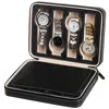 8 roosters pu lederen horloges accessoires box cases opslag met display opslaglade zipere reizen