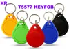 T5577 125 كيلو هرتز مفتاح فوب نسخة إعادة تضمين rewrite em معرف t5577 keyfobs rfid العلامة الدائري بطاقة القرب رمزية الوصول المكرر keytag 100 قطع