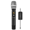 Professionals handheld metal smart wireless microphone U segment computer recording + LED display 2 colours