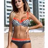 Kadınlar Seksi Bikini 2019 Yeni Push Up Mayo Retro Mayo Retro Bikini Setleri Kadın Mayo Baskı Beachwear Biquini