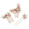 Opal Star Comb Set Moonstone Wedding Hairpiece Bridal Strass Épingles à cheveux Étoile filante Demoiselle d'honneur Pins Bridal Headpieces2761199