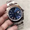 U1 Whole Automatic 1646 Movement Date Just Men Watch Blue Dial 316 Steel Band 299b