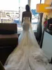 New Mermaid Steven Khalil Lace Wedding Dresses Sweetheart Appliques Beading Trumpet Chapel Train Vintage Arabic Bridal Gown