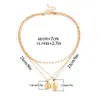 SHIXIN Layered Crystal Chain Necklace For Women Fashion Pendant Necklace Religious Jewelry Neckless Decoration on the Neck