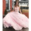 Rumieniec Różowy 2 Sztuka Quinceanera Suknie Prom Ball Suknie 2020 Off Ramię Koronki Zroszony Ręcznie Made Flowers Party Bridal Party Robes De Soirée