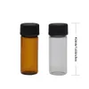 24 pcs / Lot 27 MM / 42 MM Bouteille de tabac à priser en plastique acrylique Snuff Snorter Distributeur Nasal Pipe Verre Pill Bottle Case Stockage Stash Jar