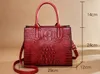 Fashion Women Totes Sacs à main moyen avec fermeture à glissière Crocodile Grain Pu Pu de bonne qualité Bags pas cher 250E