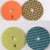 Diamond Stone Polishing Tools 5 Step Dry Polishing Pads Diamond Flexible Dry Polishing Disc for Granite Marble Tiles 10PCS